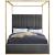 Jones Velvet Queen Size Canopy Bed