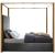 Jones Velvet Queen Size Canopy Bed