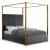 Jones Velvet Queen Size Canopy Bed