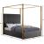 Jones Velvet Queen Size Canopy Bed