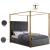Jones Velvet Queen Size Canopy Bed