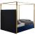 Jones Velvet King Size Canopy Bed