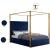 Jones Velvet King Size Canopy Bed