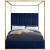 Jones Velvet Queen Size Canopy Bed