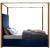 Jones Velvet Canopy Bed