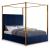 Jones Velvet Queen Size Canopy Bed
