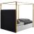 Jones Faux Leather King Size Canopy Bed