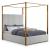 Jones Faux Leather King Size Canopy Bed