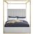 Jones Faux Leather Queen Size Canopy Bed