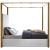 Jones Faux Leather Queen Size Canopy Bed
