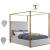 Jones Faux Leather Queen Size Canopy Bed