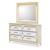 Claire Dresser Mirror Gloss Framed Bedroom Wall Mirror with Gold LED Backlight