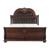 Cavalier Leatherette/Wood/Wood Veneer Tufted Sleigh Bed, King Size