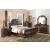 Cavalier Leatherette/Wood/Wood Veneer Tufted Sleigh Bedroom Set