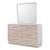 Dior Bedroom Set White & Champagne Contemporary Upholstered Bedroom Furniture with Silver Accents
