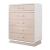 Dior Bedroom Set White & Champagne Contemporary Upholstered Bedroom Furniture with Silver Accents