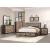 Miter Wood/Wood Veneer Platform Bed w/ Footboard Storage