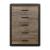 Miter Wood/Wood Veneer Platform Bedroom Set w/ Footboard Storage