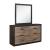 Miter Wood/Wood Veneer Platform Bedroom Set w/ Footboard Storage