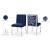 Opal Velvet Dining Chair with Chrome Stainless Steel Base