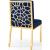 Opal Velvet Dining Chair with Gold Stainless Steel Base