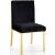 Opal Velvet Dining Chair with Gold Stainless Steel Base