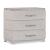Fendi 3-Drawer Nightstand Bedside Table with Nickel Bar Pulls