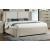 Fiji King Platform Bed Woven Wood Upholstered Headboard Bed with Warm Gold Accents