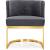 Gianna Velvet Dining Chair with Gold Stainless Steel Base