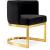 Gianna Velvet Dining Chair with Gold Stainless Steel Base