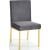 Opal Velvet Dining Chair with Gold Stainless Steel Base