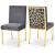 Opal Velvet Dining Chair with Gold Stainless Steel Base