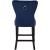 Nikki Velvet Counter Stool with Espresso Wood Legs