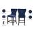 Nikki Velvet Counter Stool with Espresso Wood Legs