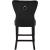 Nikki Velvet Counter Stool with Espresso Wood Legs