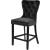 Nikki Velvet Counter Stool with Espresso Wood Legs
