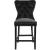 Nikki Velvet Counter Stool with Espresso Wood Legs