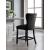 Nikki Velvet Counter Stool with Espresso Wood Legs