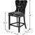 Nikki Velvet Counter Stool with Espresso Wood Legs