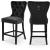 Nikki Velvet Counter Stool with Espresso Wood Legs