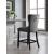 Nikki Velvet Counter Stool with Espresso Wood Legs