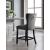 Nikki Velvet Counter Stool with Espresso Wood Legs
