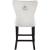 Nikki Velvet Counter Stool with Espresso Wood Legs