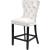 Nikki Velvet Counter Stool with Espresso Wood Legs