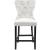 Nikki Velvet Counter Stool with Espresso Wood Legs