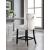 Nikki Velvet Counter Stool with Espresso Wood Legs