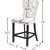 Nikki Velvet Counter Stool with Espresso Wood Legs