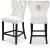 Nikki Velvet Counter Stool with Espresso Wood Legs