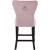 Nikki Velvet Counter Stool with Espresso Wood Legs