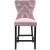 Nikki Velvet Counter Stool with Espresso Wood Legs